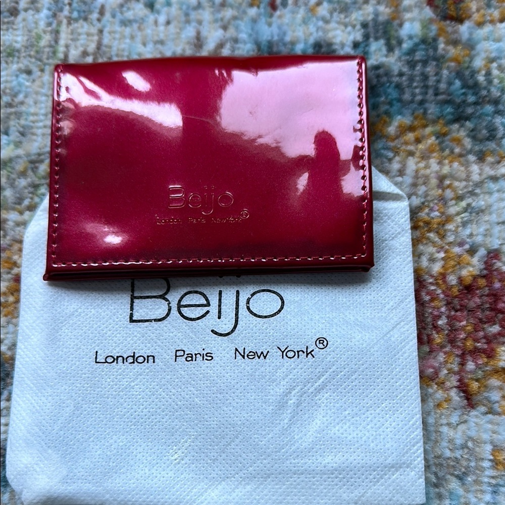 Beijo Glossy Red Card Wallet